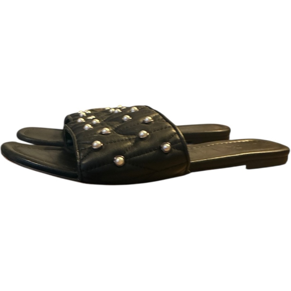 Karl Lagerfeld Paris Madyson Quilted Studded Slide Sandal Black 8 - Picture 5 of 9